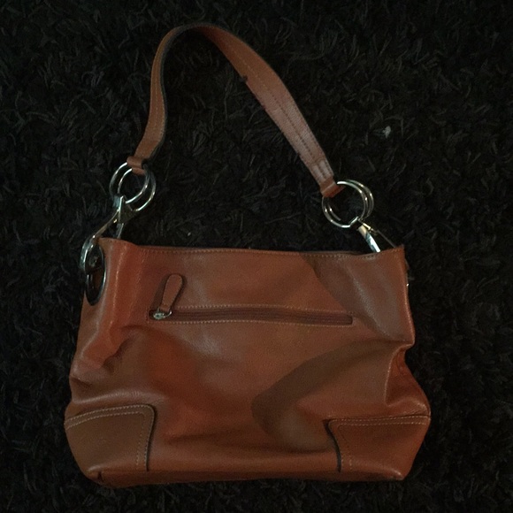 Orange leather purse - Picture 1 of 6